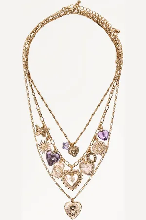 Bershka Pack 3 Collares Colgantes Mujer