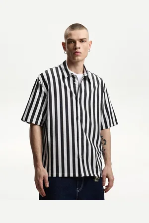 Bershka Camisa Manga Corta Relax Hombre M