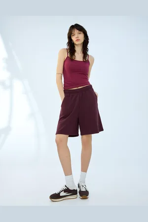 Bershka Bermuda Felpa Bordado Mujer Xl