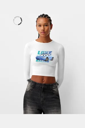 Bershka Camiseta Cars Manga Larga Mujer 10-12