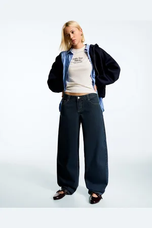 Bershka Jeans Baggy Barrel Mujer 36