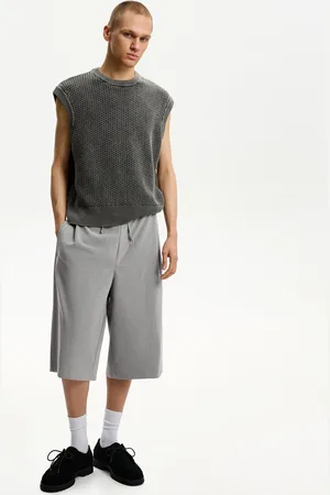 Bershka Bermuda Jogger Baggy Tailoring Hombre Xs