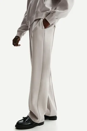 Bershka Pantalón Wide Leg Felpa Hombre M