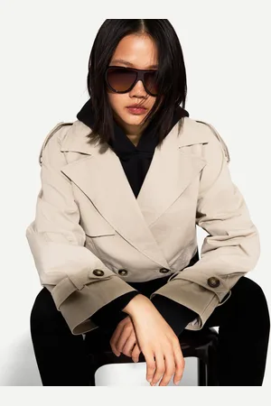 Bershka Cazadora Trench Corta Mujer S