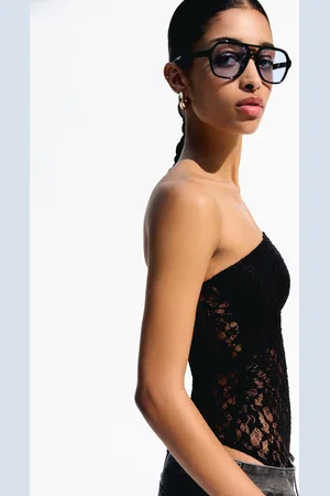 Bershka Body Bandeau Blonda Mujer M