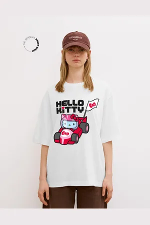 Bershka Camiseta Hello Kitty Manga Corta Mujer Xs