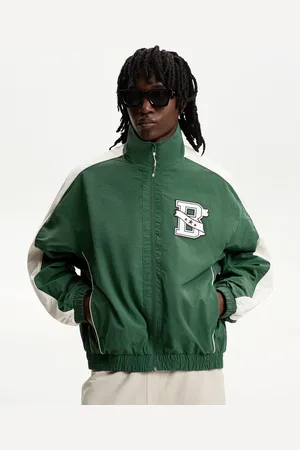 Bershka Cazadora Técnica Ligera Rib Hombre Xs