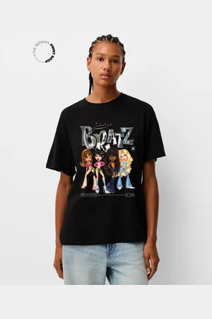 Bershka Camiseta Bratz Manga Corta Oversize Mujer Xs