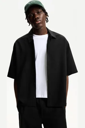 Bershka Camisa Manga Corta Boxy Tailoring Hombre S