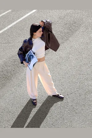 Bershka Pantalón Balloon Tailoring Mujer 42