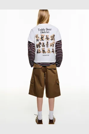Bershka Camiseta Manga Corta Print Mujer Xs