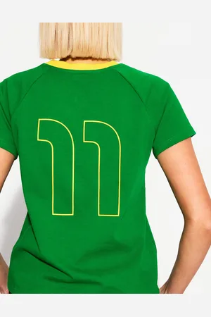 Bershka Camiseta Manga Corta Contraste Print Mujer 10-12
