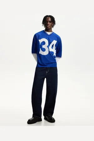 Bershka Camiseta Manga Corta Mesh Sport Print Hombre M
