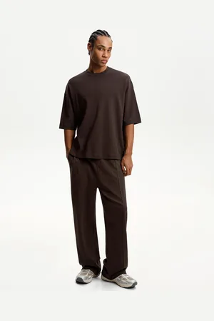 Bershka Pantalón Wide Leg Hombre Xs