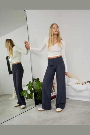 Bershka Pantalón Wide Leg Mujer 36