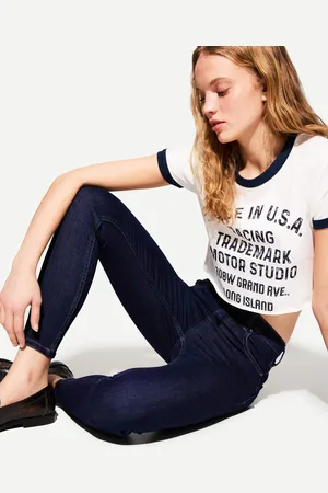 Bershka Jeans Super High Waist Skinny Mujer 38