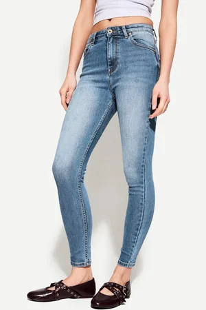 Bershka Jeans Super High Waist Skinny Mujer 44
