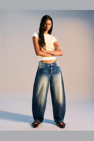 Bershka Jeans Baggy Barrel Mujer 42
