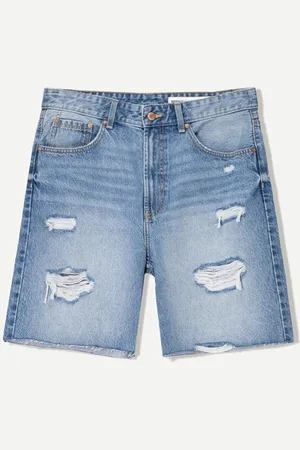 Bershka Bermuda Denim Rotos Hombre 36