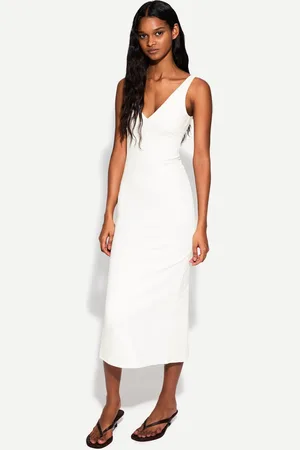 Bershka Vestido Midi Tirantes Mujer Xs