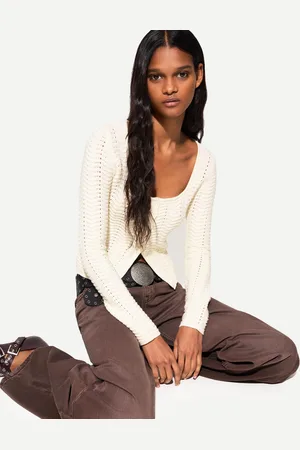 Bershka Chaqueta Calados Cuello Olla Mujer S