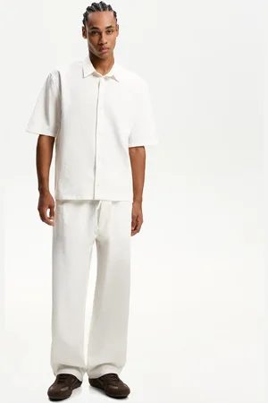 Bershka Pantalón Baggy Jogger Plisado Hombre S
