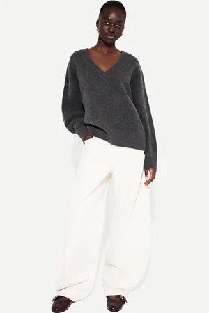Bershka Jersey Cuello Pico Oversize Mujer Xs