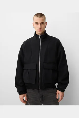 Bershka Cazadora Paño Hombre M