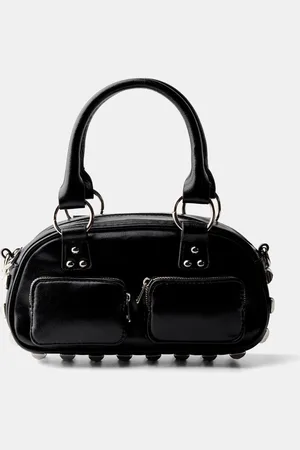 Bershka Bolso Mini Bowling Tachas Mujer
