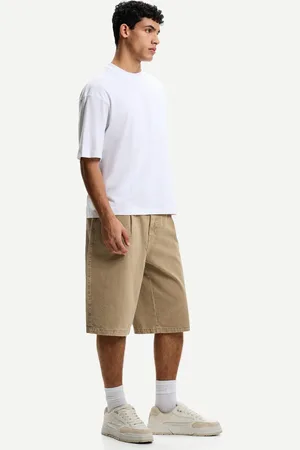 Bershka Bermuda Skater Efecto Deshilachado Hombre 38