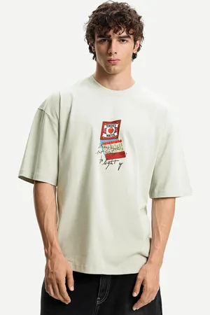 Bershka Camiseta Manga Corta Oversize Print Hombre M