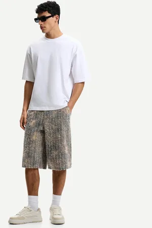 Bershka Bermuda Skater Print Hombre 38