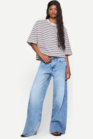 Bershka Camiseta Manga Corta Boxy Mujer Xs