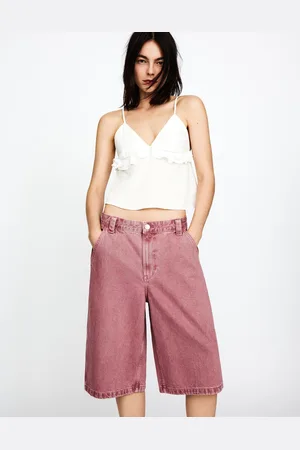 Bershka Bermuda Jort Denim Skater Mujer 40