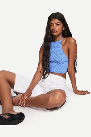 Bershka Top Trenzado Mujer S