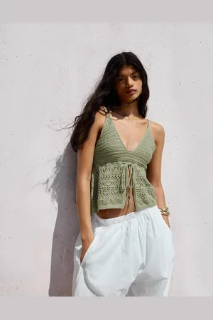 Bershka Top Crochet Mujer Xs