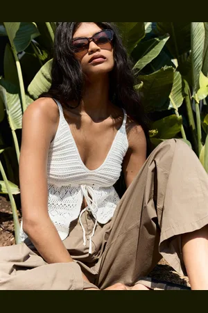 Bershka Top Crochet Mujer M