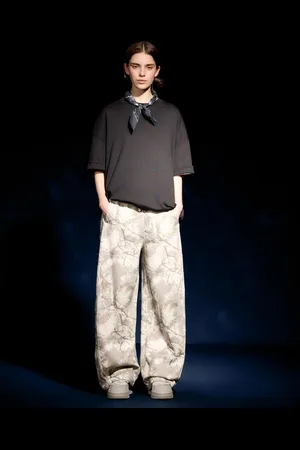 Bershka Pantalón Felpa Barrel Print Mujer M