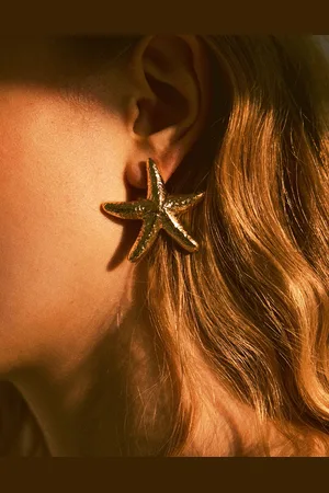 Bershka Pendientes Estrella Mar Signature Edition Mujer