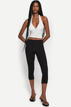 Bershka Top Halter Fruncido Mujer L