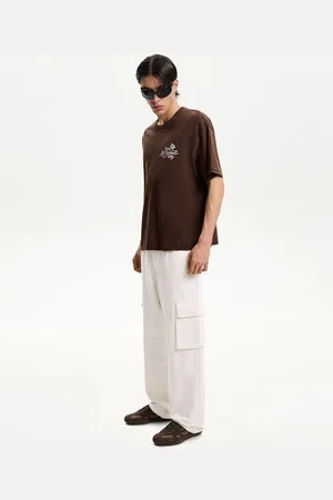 Bershka Jeans Baggy Cargo Hombre 36