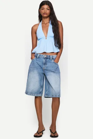Bershka Short Denim Baggy Mujer 32