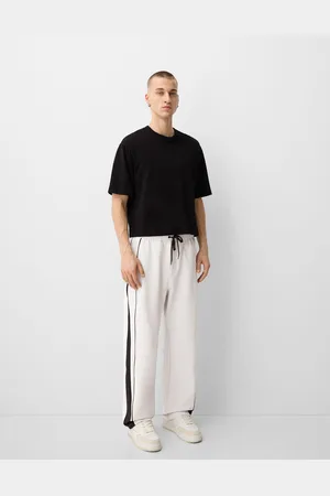 Bershka Pantalón Baggy Técnico Hombre Xl