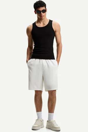 Bershka Bermuda Loose Jogger Con Lino Hombre M