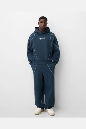 Bershka Pantalón Skater Ribete Hombre L