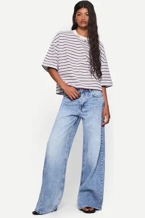 Bershka Jeans Wide Leg Mujer 34