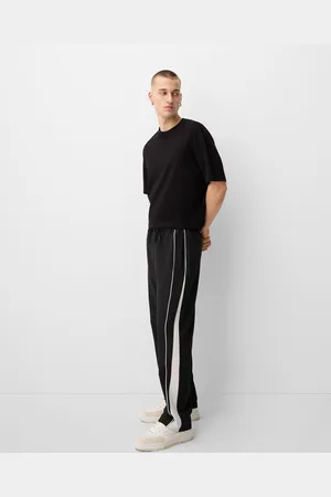 Bershka Pantalón Baggy Técnico Hombre L