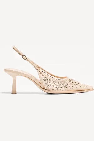 Bershka Zapato Tacón Kitten Brillos Mujer 39