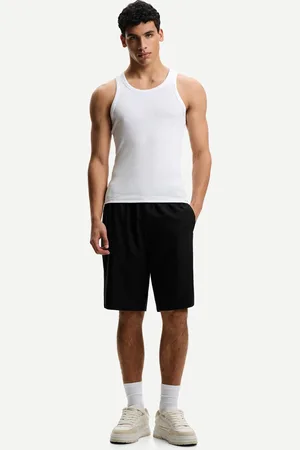 Bershka Bermuda Loose Jogger Con Lino Hombre M
