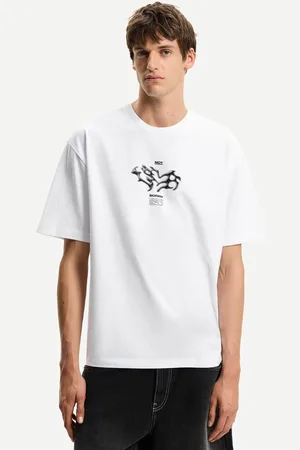 Bershka Camiseta Manga Corta Print Hombre L